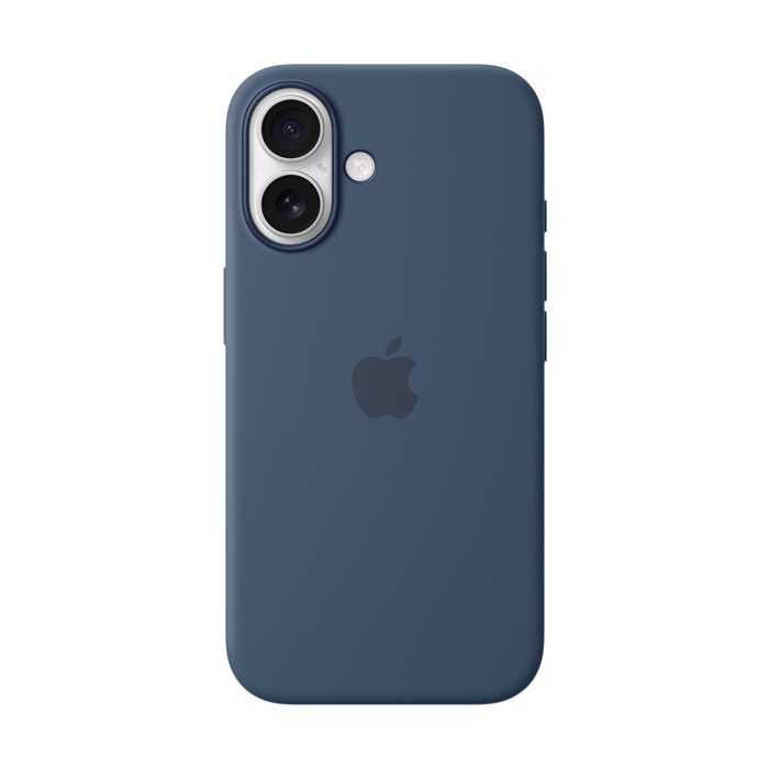 iPhone 16 Silicone Case with MagSafe – Denim